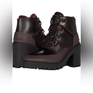 NWT Size 8 Sperry Pretty Tough Rust High-Heeled Waterproof Boots STS86814